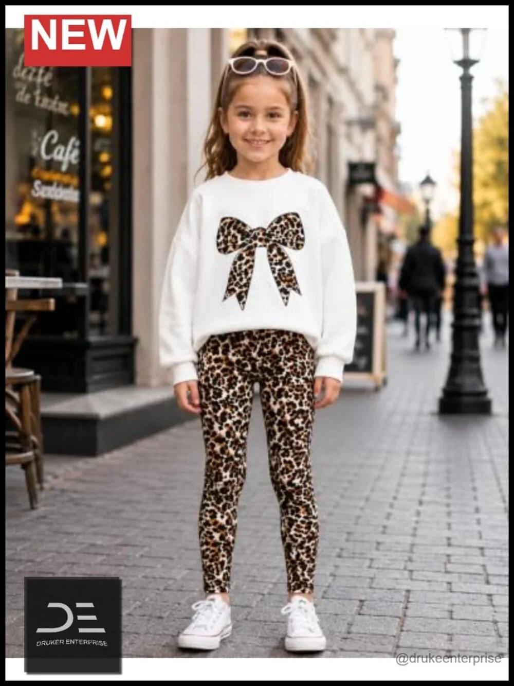 Toddler Girl 2-Piece Sweatshirt & Pants Set Fall Winter Cotton Spandex